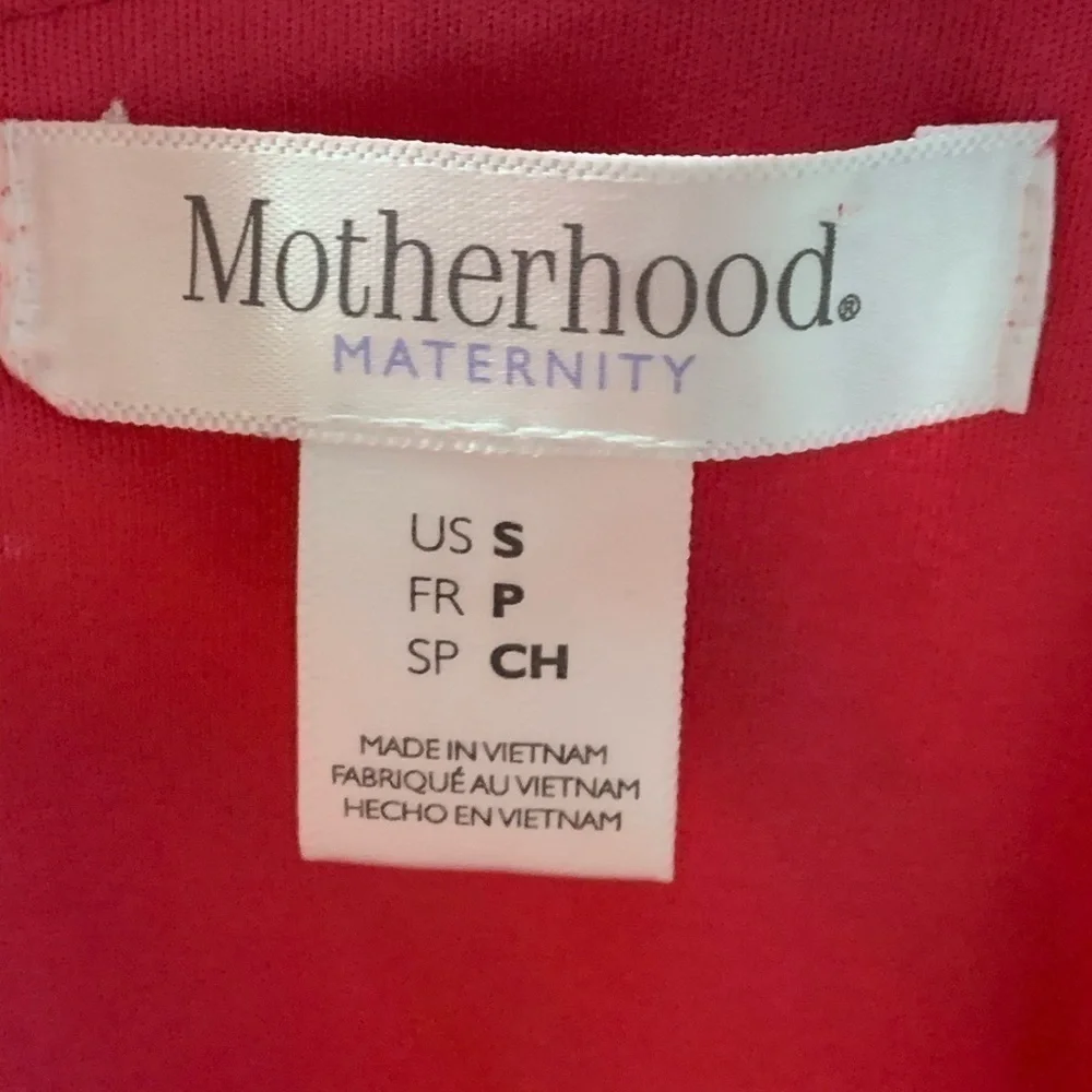 Motherhood Maternity Women’s Small Pink Navy Stripes Sleeveless A-Line Dress S - Picture 6 of 9